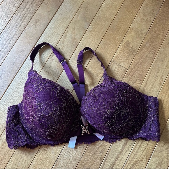 Savage X Fenty Lace Overlay Underwire Racerback Bra 40D New - Picture 1 of 8